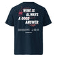 T-shirt unisex in cotone biologico con stampa “Wine is always the best answer”
