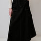 Gonna in denim A-line con cuciture a contrasto