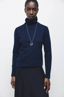 Maglione Dolcevita in Maglia Rasata
