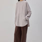 Tunica in crêpe oversize con tasche