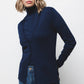 Cardigan in maglia rasata con scollo a V