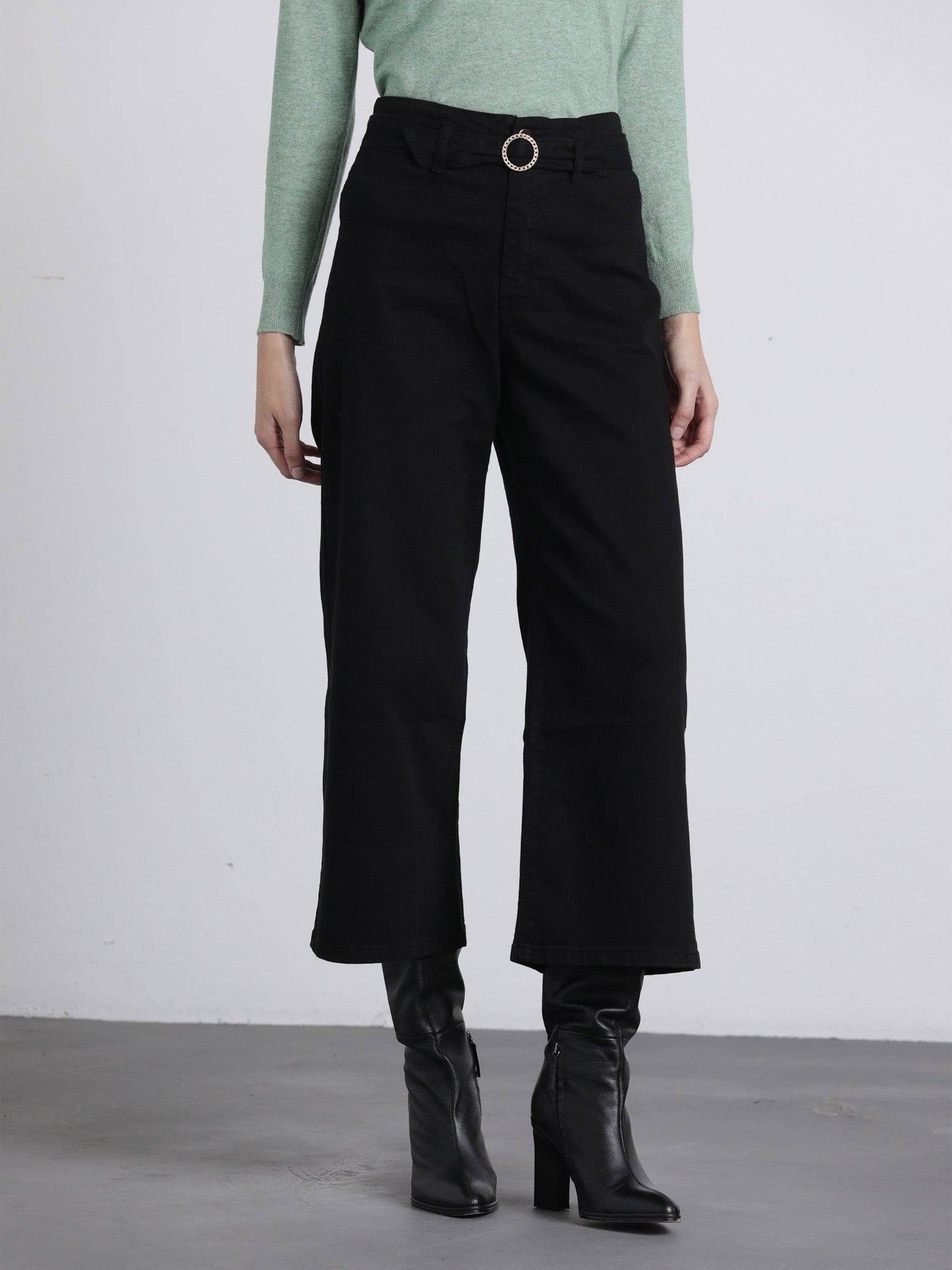 Pantaloni in twill con cintura
