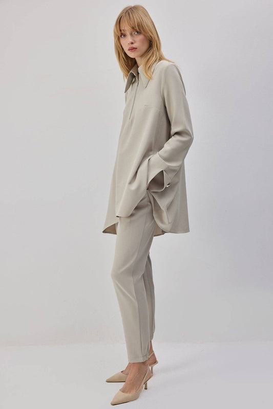 Tunica con zip dal taglio oversize