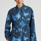 Camicia tie-dye in lino testurizzato