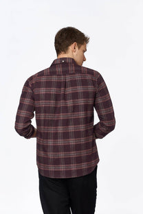 Camicia in flanella Abies bordeaux