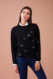 Maglione girocollo con stelle