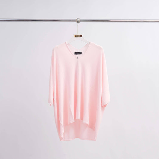 Maglione leggero a pipistrello con scollo a V