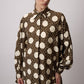 Camicia a pois oversize kaki