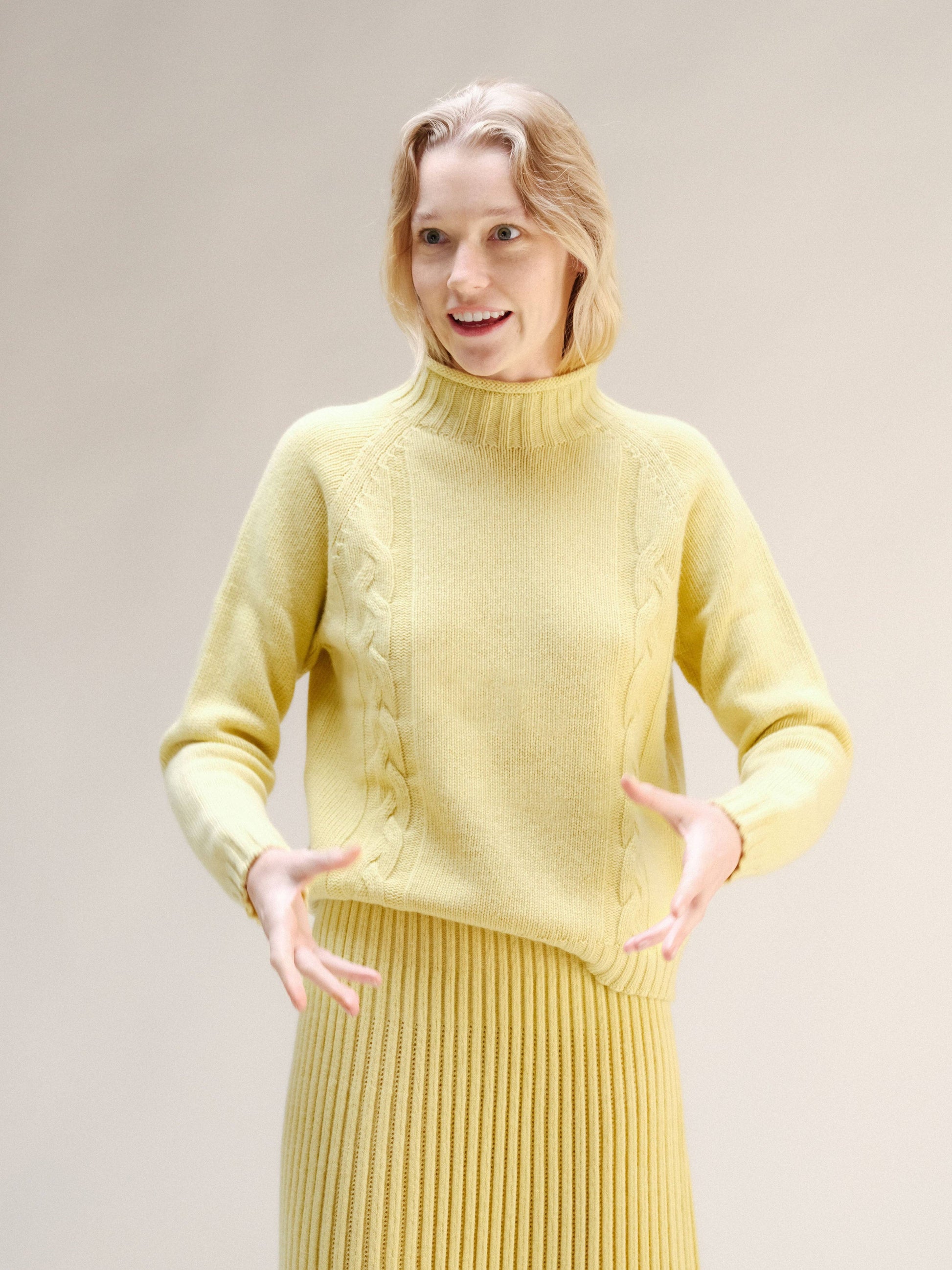 Maglione a trecce in misto cashmere “Ricciolo” 3D Knit