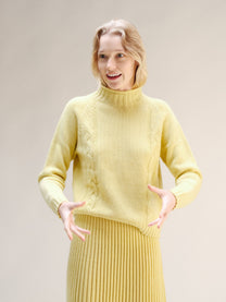 Maglione a trecce in misto cashmere “Ricciolo” 3D Knit
