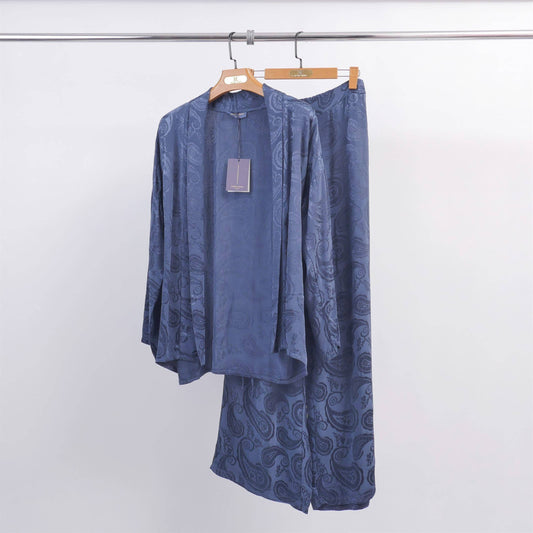 Giacca kimono goffrata in viscosa