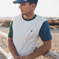 T-shirt in cotone biologico color block naturale