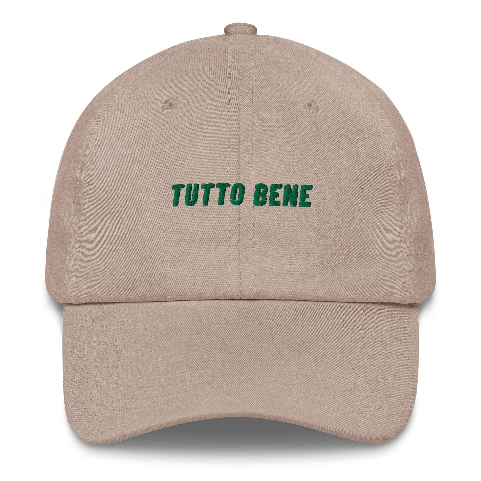 Cappellino dad hat “Tutto Bene” ricamato in cotone