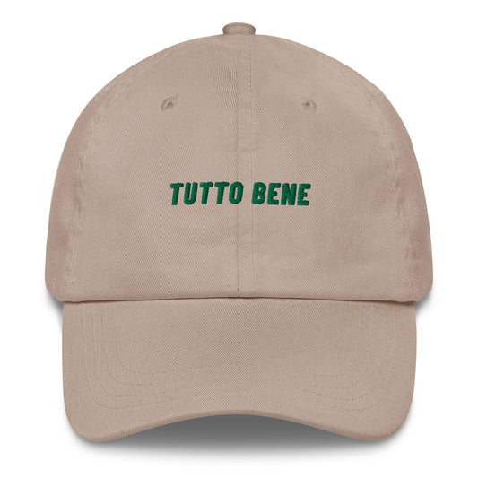 Cappellino dad hat “Tutto Bene” ricamato in cotone