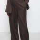 Pantaloni a gamba larga con zip laterale