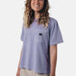 T-shirt donna lavanda tinta a pigmento Garceta