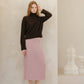 Gonna plissé in maglia misto cashmere 3D-knit