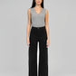 Jeans nero con paillettes a gamba dritta