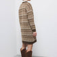 Abito in maglia jacquard con scollo a V
