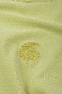 T-shirt pigmentata in cotone organico verde palma