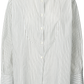Camicia Beate in cotone biologico a righe sottili blu