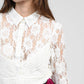 Camicia in pizzo Salomea color écru