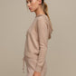 Felpa in maglia con cappuccio da donna