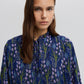 Abito lungo in chiffon floreale con volant stile boho