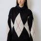 Maglione in maglia argyle oversize