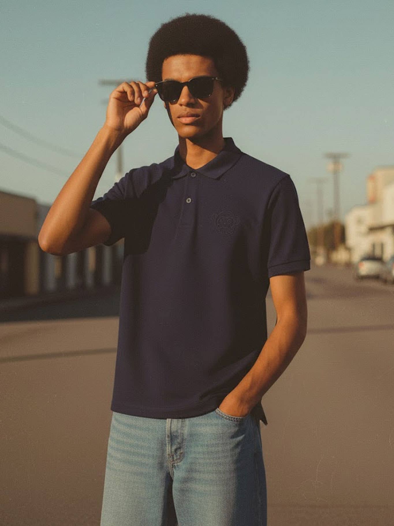 Polo uomo Hawk navy