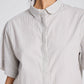 Camicia cropped Elena a righe in cotone biologico con maniche corte