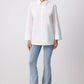 Camicia comoda con manica kimono in misto cotone