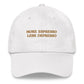 Cappellino Dad Hat in cotone con ricamo “More Espresso Less Depresso”