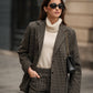 Blazer pied-de-poule classico da donna