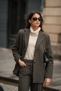 Blazer pied-de-poule classico da donna
