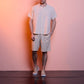 Pantaloncini in lino e cotone con coulisse