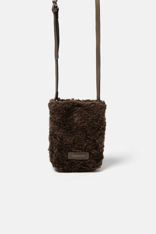 Borsa a tracolla in pelliccia sintetica