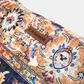 Pochette in velluto con perline e motivo floreale