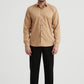 Camicia aderente in lyocell color oro