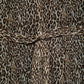Abito lungo con stampa animalier e cintura