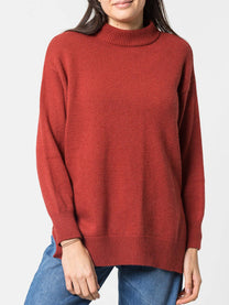 Maglione oversize in lana a collo alto