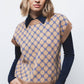 Gilet in maglia jacquard con motivo geometrico