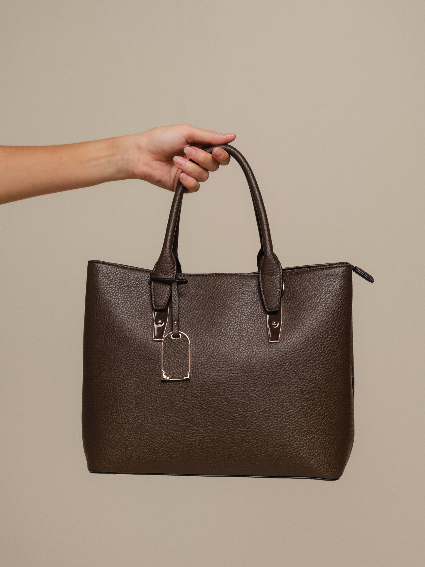 Borsa tote in ecopelle effetto martellato