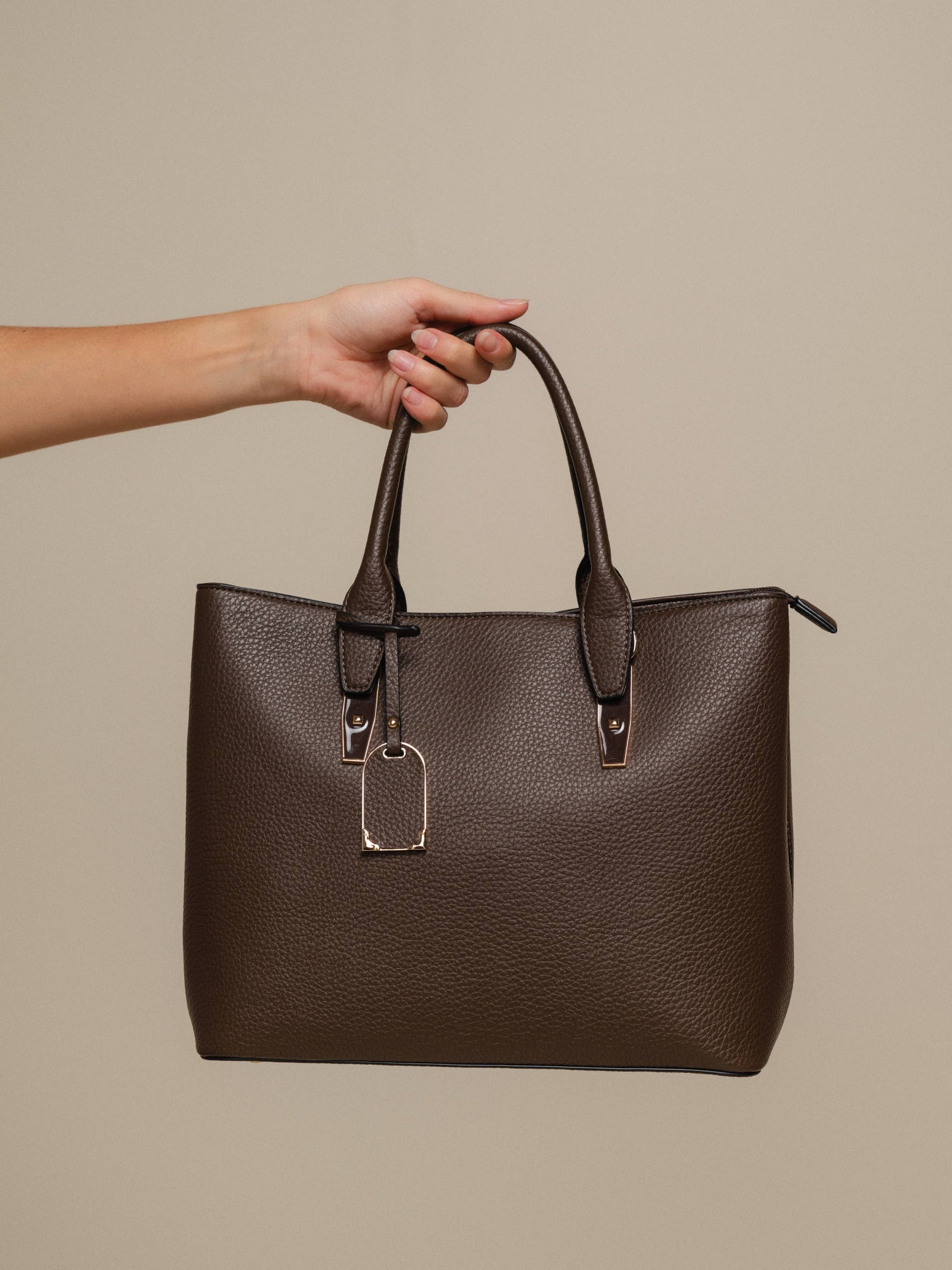 Borsa tote in ecopelle effetto martellato