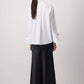 Camicia corta in popeline con polsini ampi