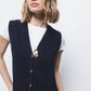 Gilet in maglia con scollo a V