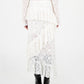 Gonna lunga asimmetrica in pizzo bianco Cupid