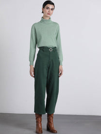 Pantaloni in twill con cintura