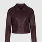 Giacca Claudiane in similpelle color vino