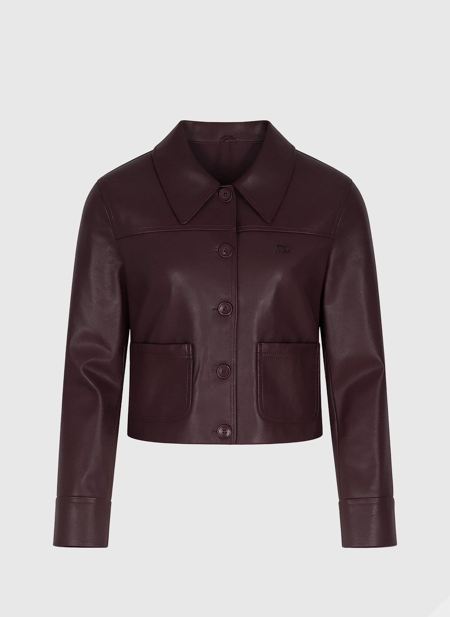 Giacca Claudiane in similpelle color vino